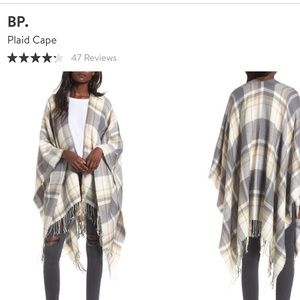 BP Plaid Cape - one size